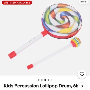 Red and White Spiral Learning Percussion Toy